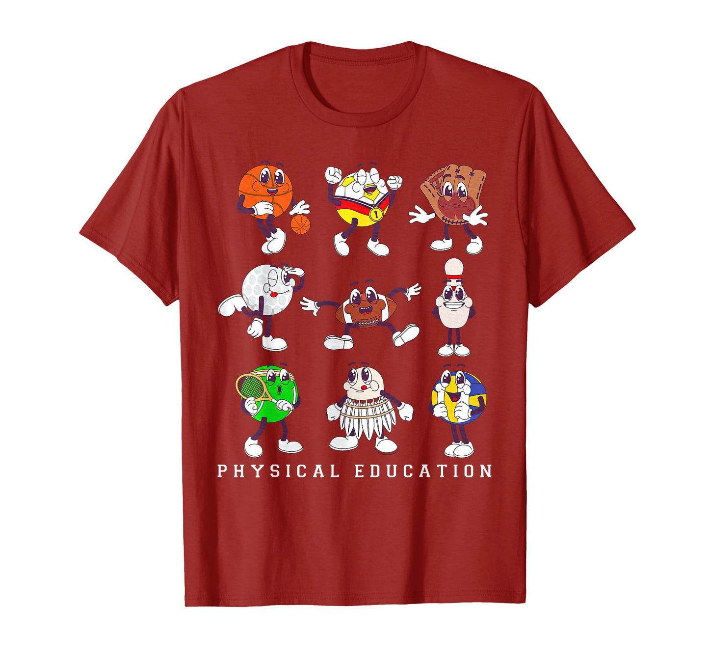 Retro Physical Education PE Teacher Sports Specials Teacher T-Shirt