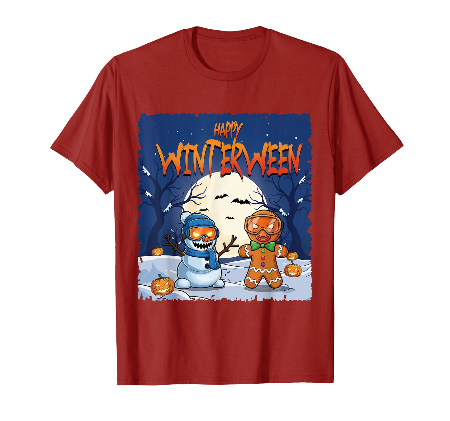 Happy Winterween Christmas Funny Winter Halloween T-Shirt