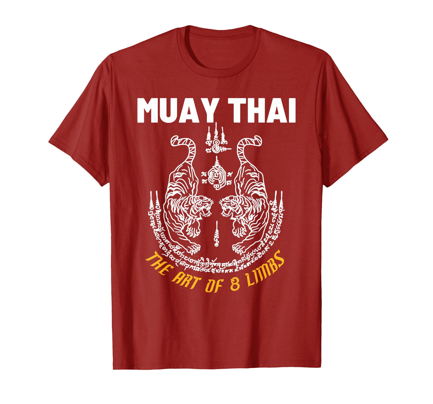 The Art Of 8 Limbs Muay Thai Martial Art Sak Yant Twin Tiger T-Shirt