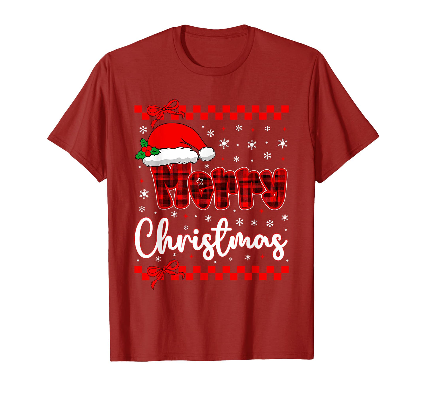 Funny Merry Christmas Reindeer Xmas Family Women Men T-Shirt