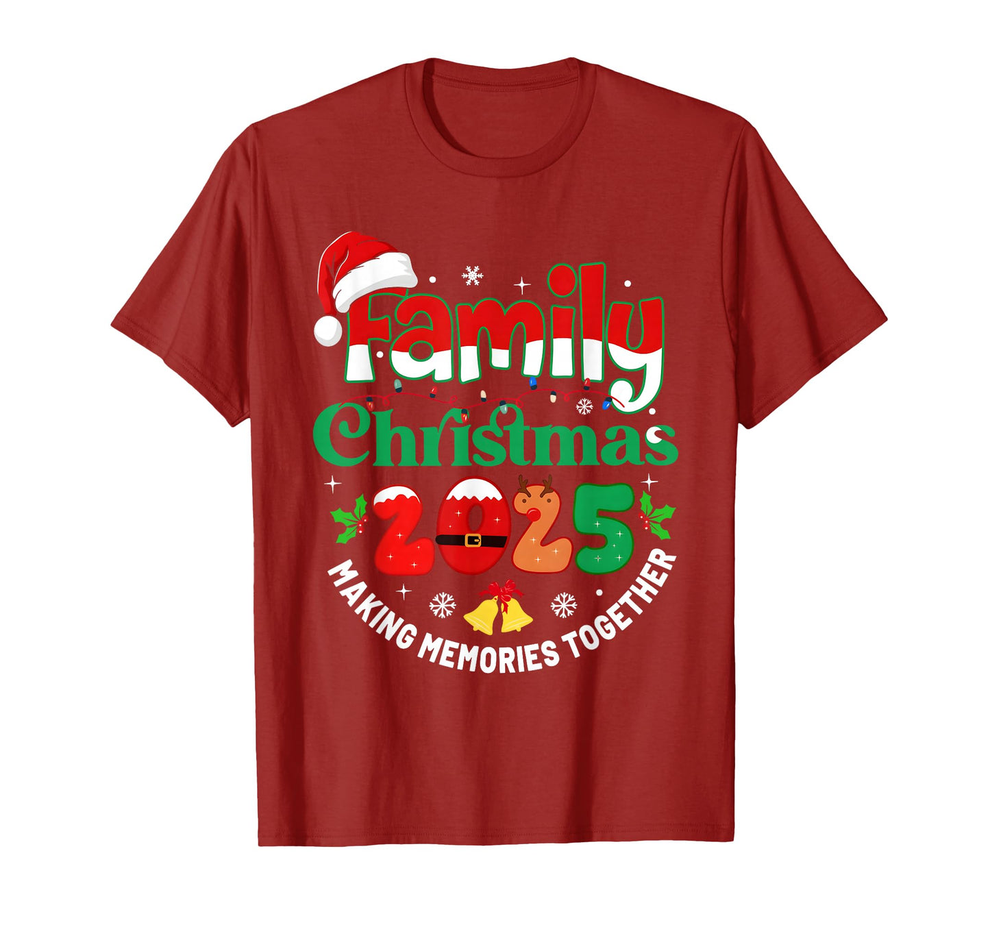 Family Christmas 2025 Matching Outfit Xmas Squad Santa T-Shirt