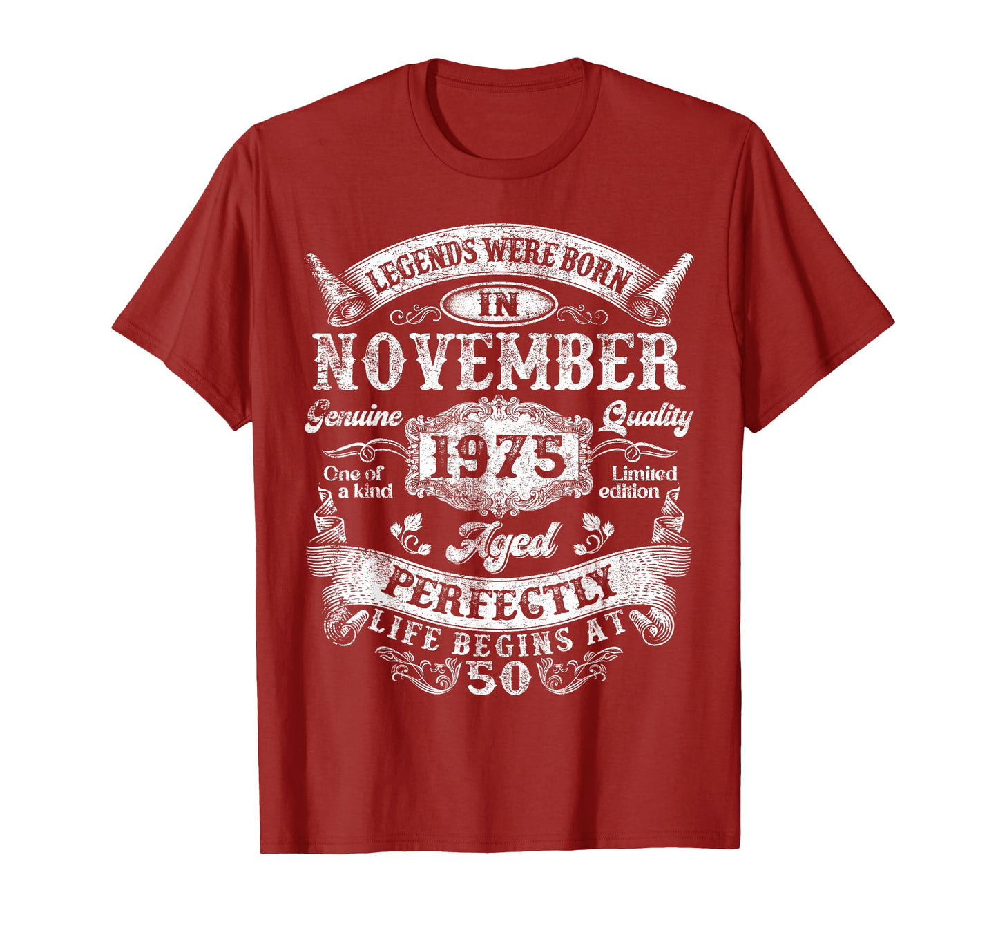 Legend Since November 1975 Vintage Retro 50th Birthday Men T-Shirt