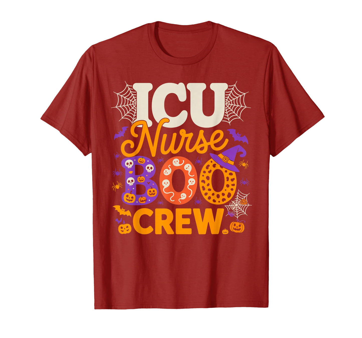 ICU Nurse Boo Crew Halloween Spooky Outfit Hospital Staff T-Shirt