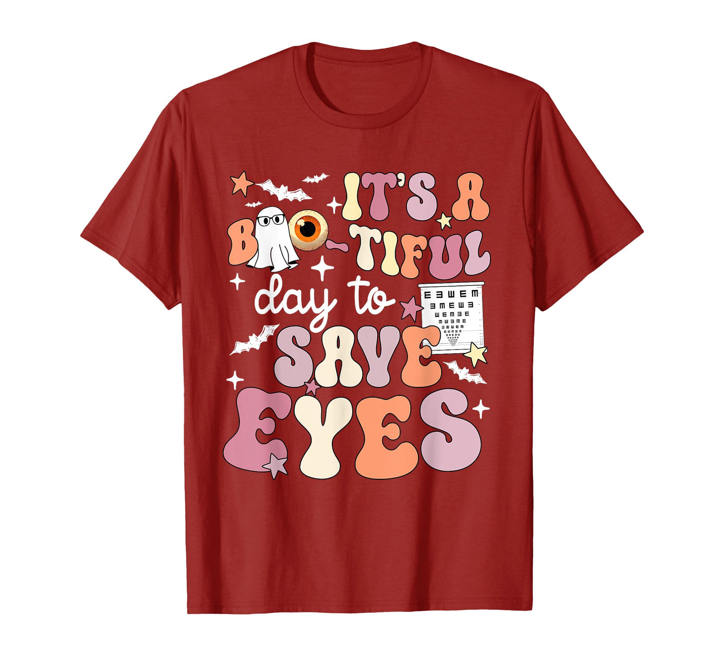 It's A Bootiful Day To Save Eyes Halloween Optometrist Eye T-Shirt