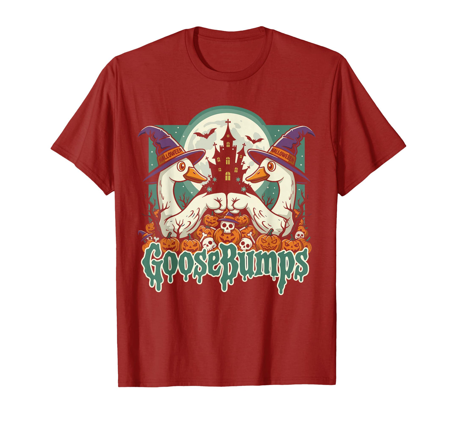 Cute Spooky Goose Shirt, Funny Halloween Goose Bumps T-Shirt