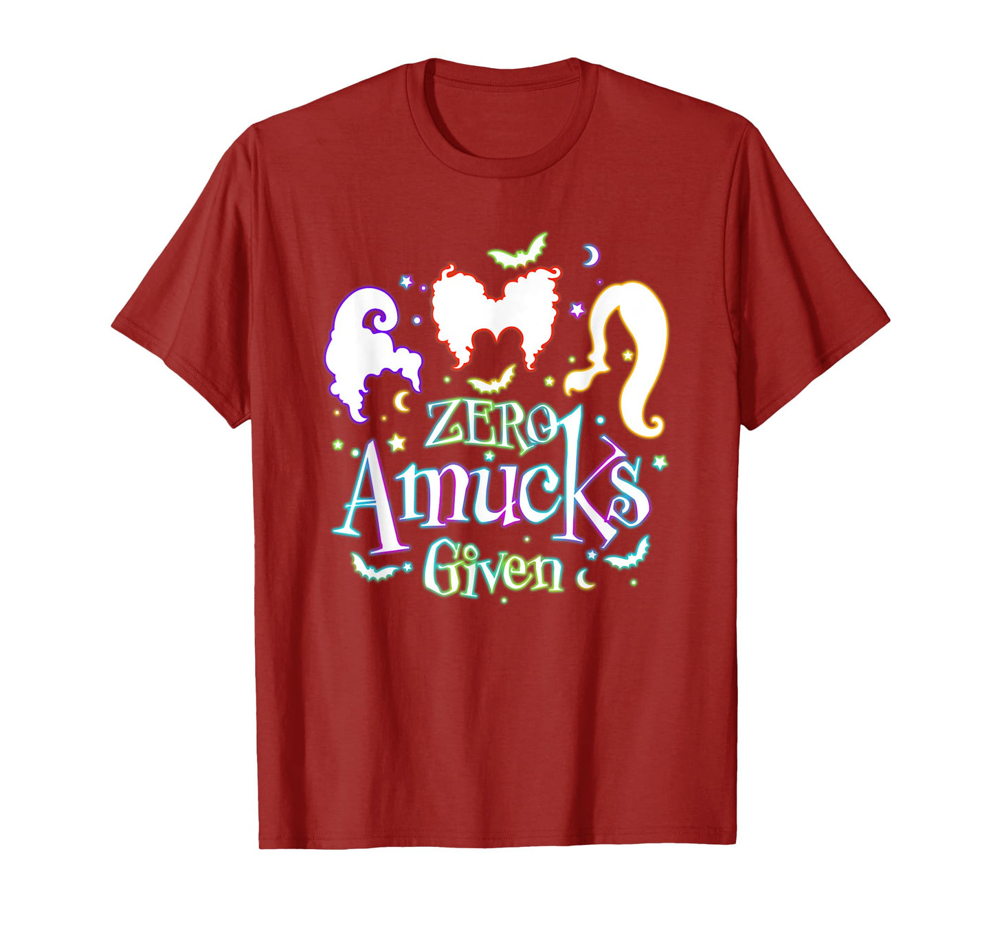 Funny Zero Amucks Given Halloween Spooky Witch Season Outfit T-Shirt