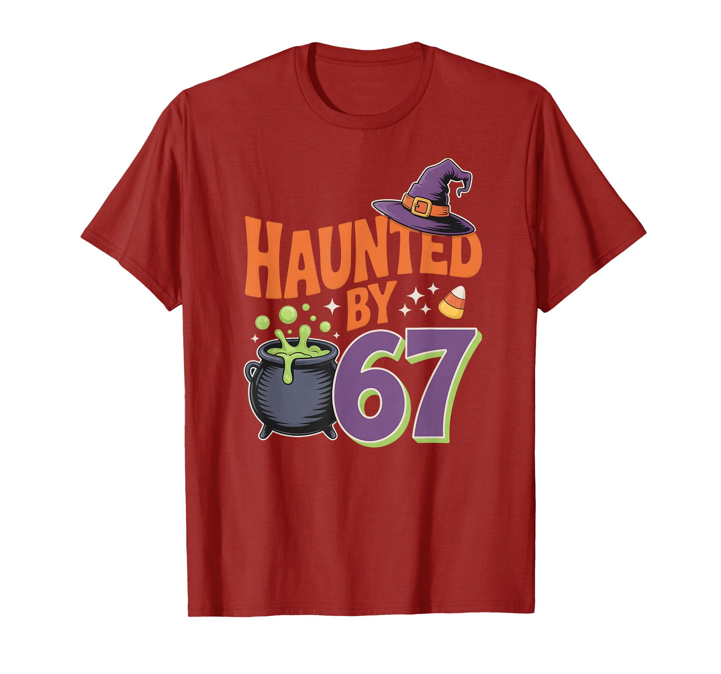Halloween Haunted by 67 Meme T-Shirt