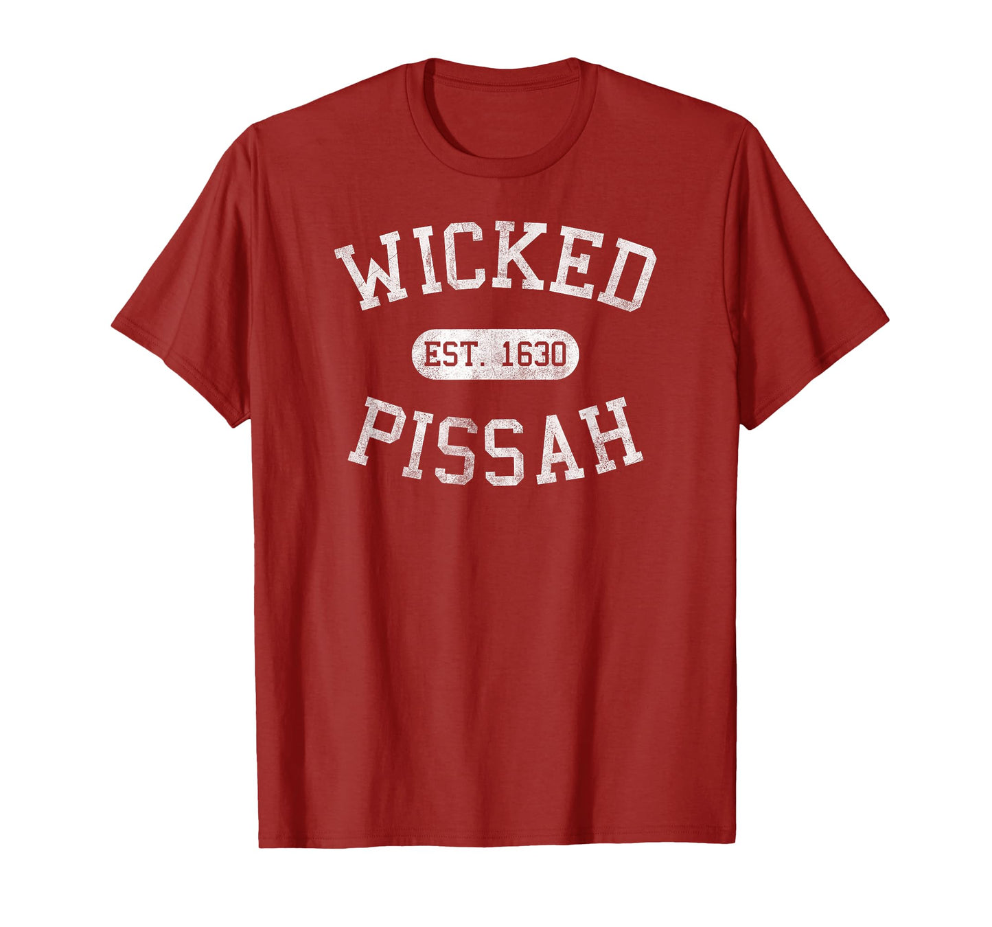 Distressed Vintage Wicked Pissah Boston MA Gag Bostonian T-Shirt