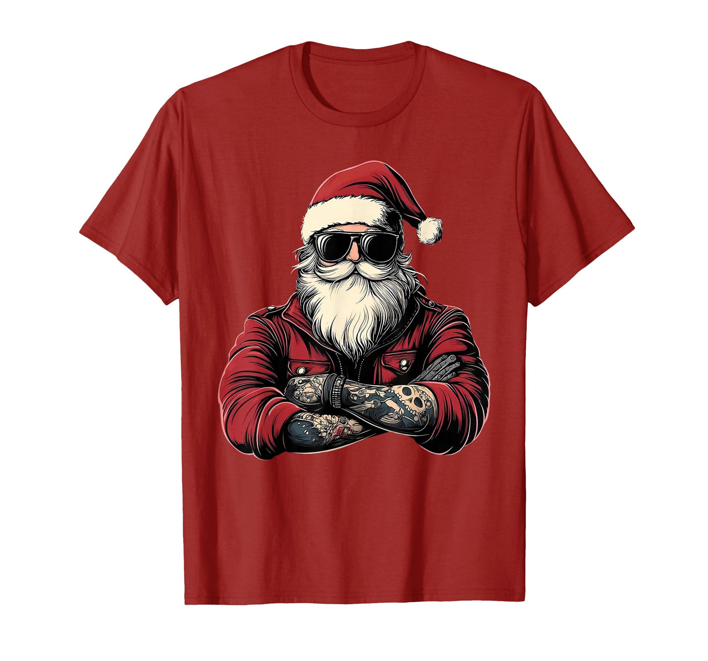 Santa Sunglasses Merry Christmas Xmas Pajamas Holiday Cool T-Shirt