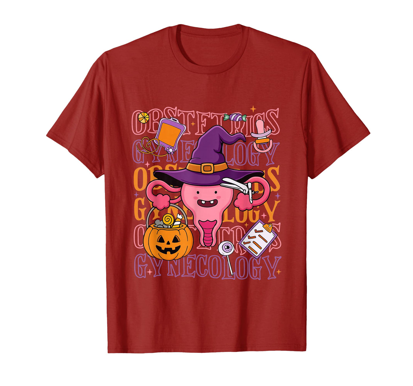 OB Nurse Leopard Rainbow Gynecology Obstetrics Pediatric T-Shirt