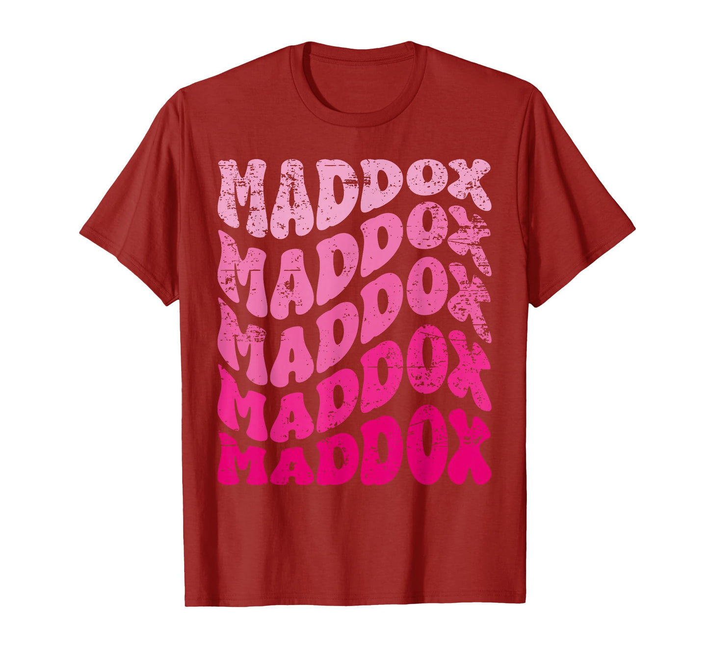 Retro Maddox First Name Personalized Maddox Groovy Vintage T-Shirt
