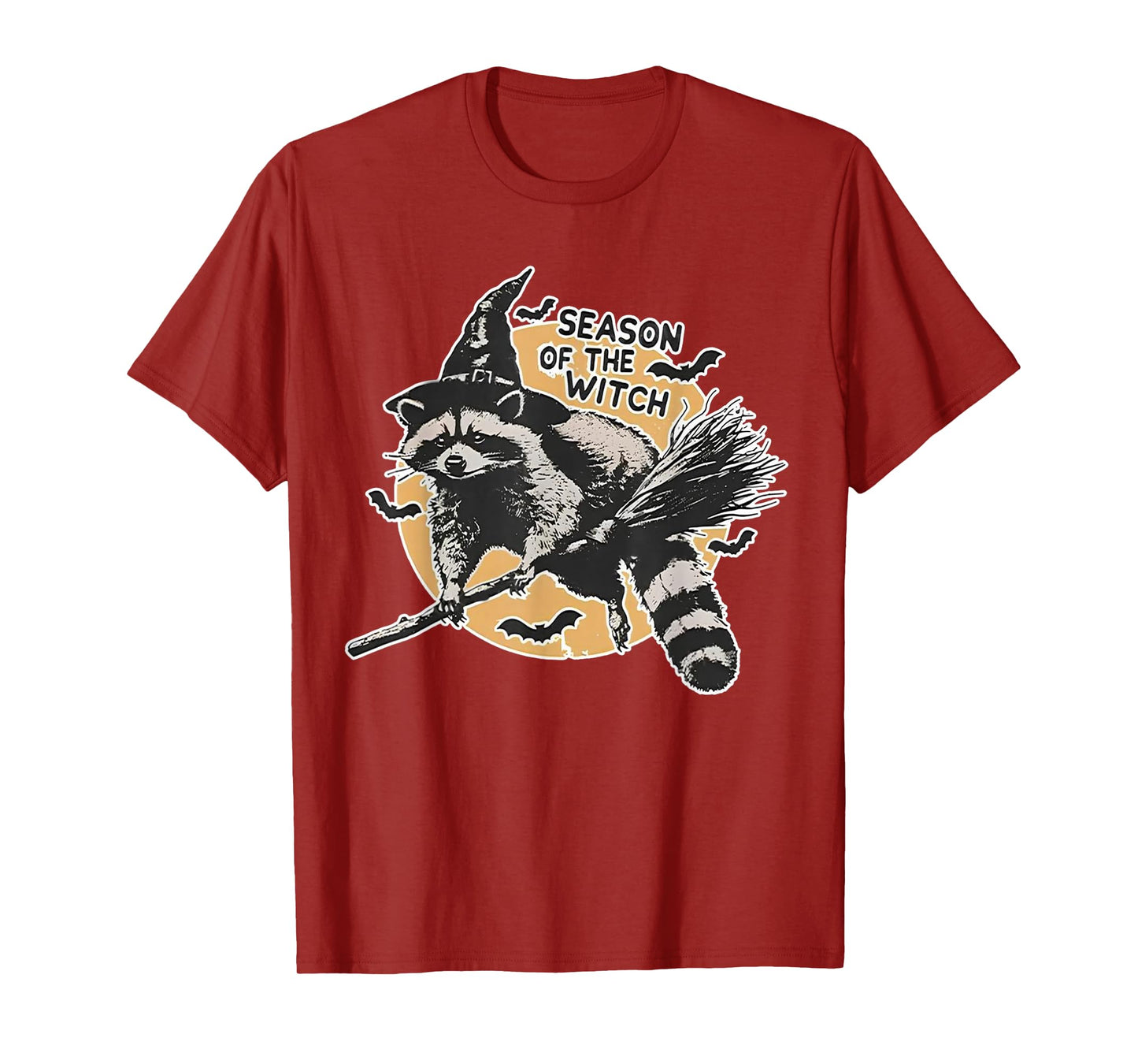 Season of The Witch Raccoon Halloween Funny Retro Halloween T-Shirt