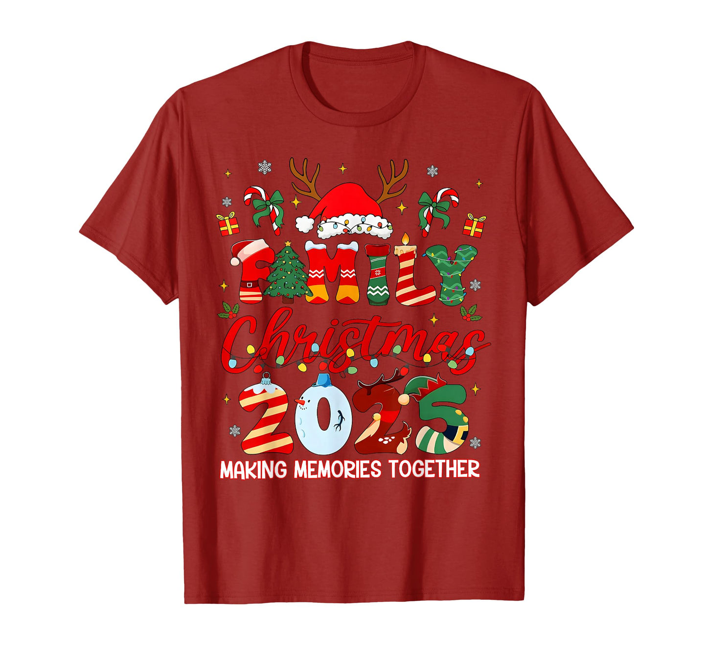 Family Christmas 2025 Matching Outfit Xmas Squad Santa T-Shirt