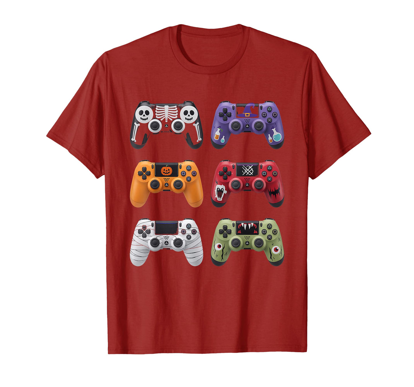 Spooky Halloween Gaming Controllers Design T-Shirt
