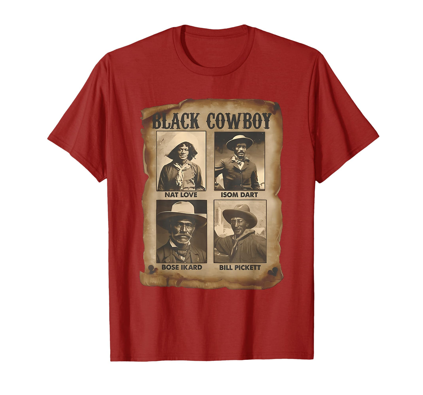 Black Cowboy Western Rodeo Melanin Black History Texas Men T-Shirt