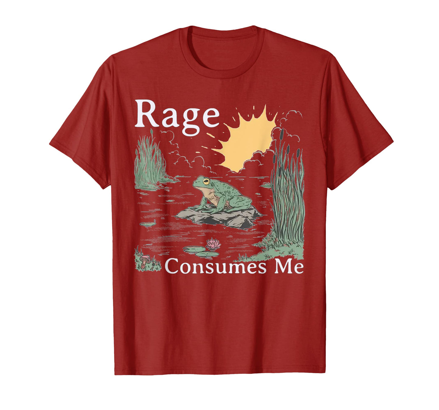 Rage Consumes Me fog, Meme frog, Vintage style frog lovers T-Shirt