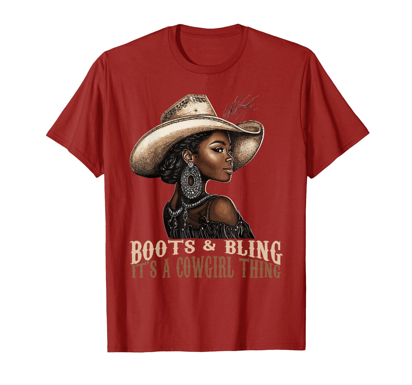 Boots and Bling it's Cowgirl Thing Western Country Melanin T-Shirt