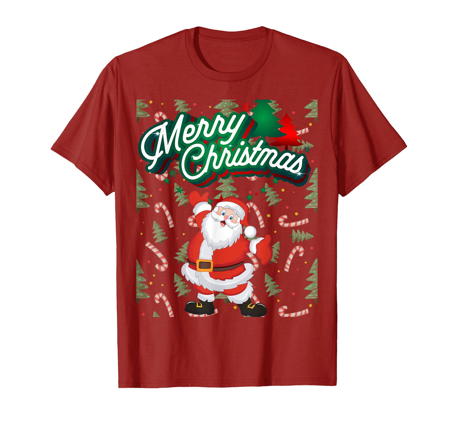 Christmas Happy Santa Claus Festive Holidays T-Shirt