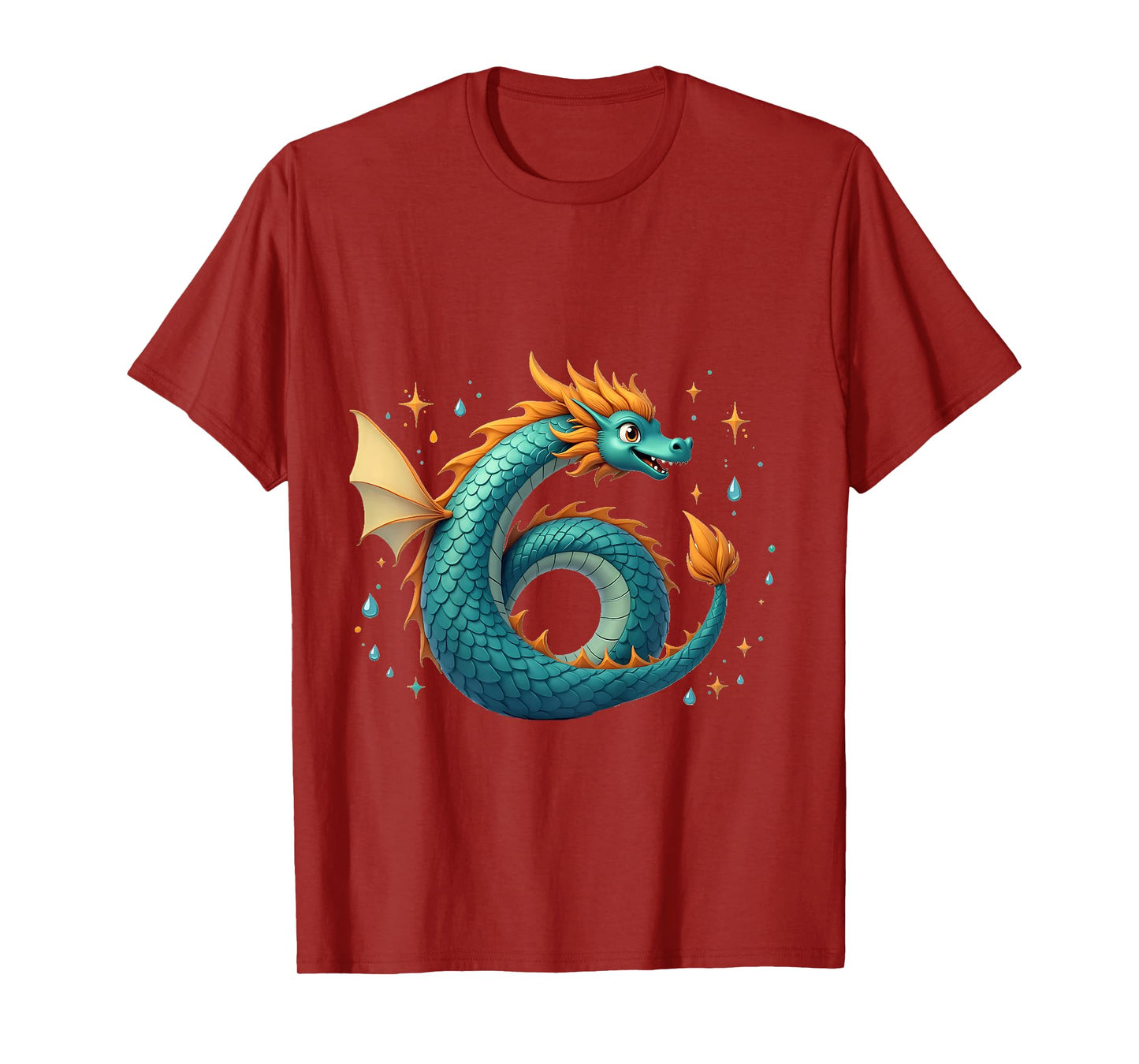Turning 6 Years Old Birthday, Boy Dragon 6th Bday Girl T-Shirt