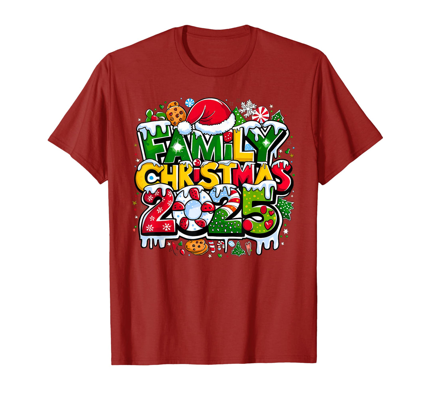 Family Christmas 2025 Making Memories Together Santa Candy T-Shirt