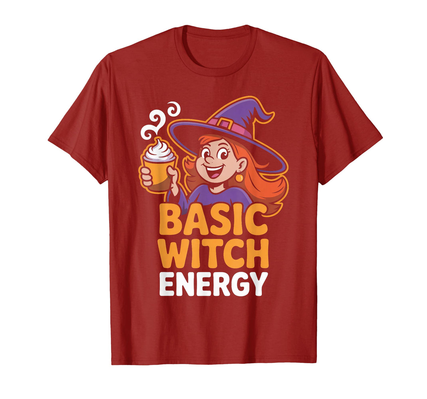 Basic Witch Energy Magical Trippy Rainbow Latte T-Shirt