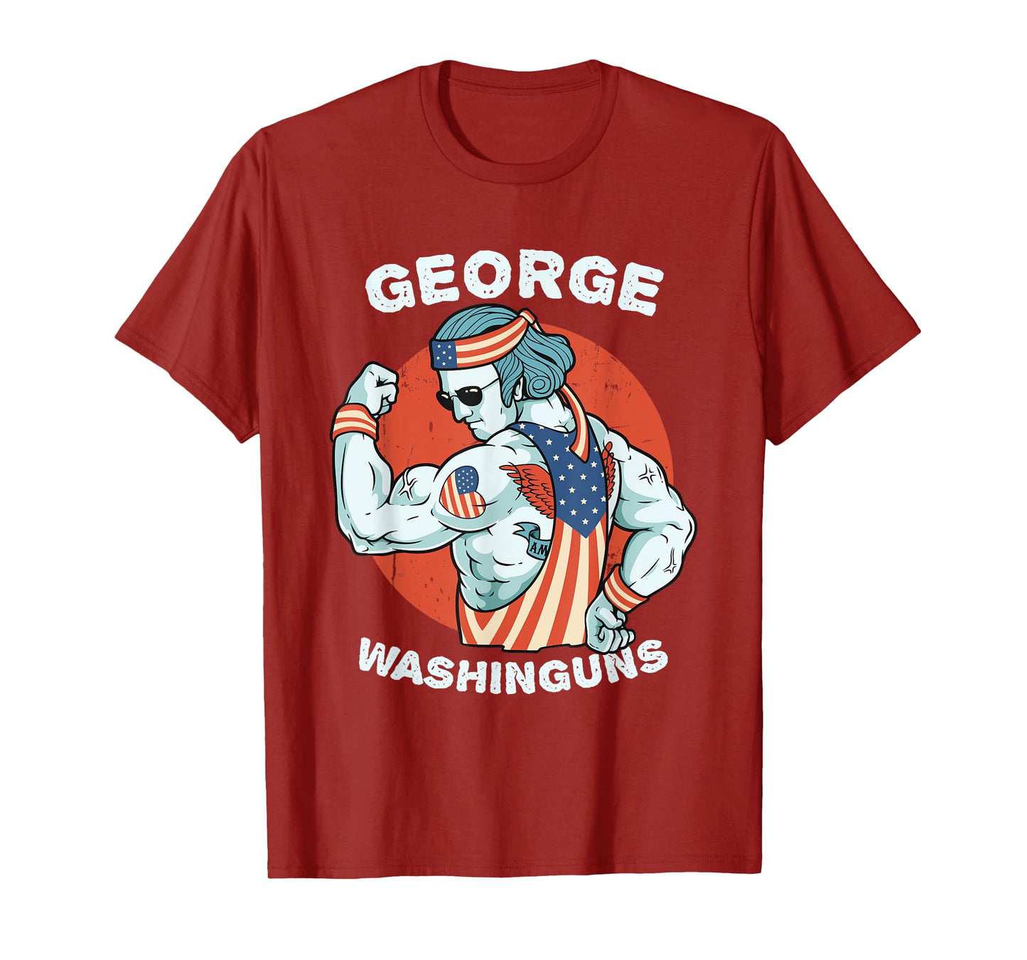 Funny George Washinguns Workout Patriotic 4th of July T-Shirt for Women Men