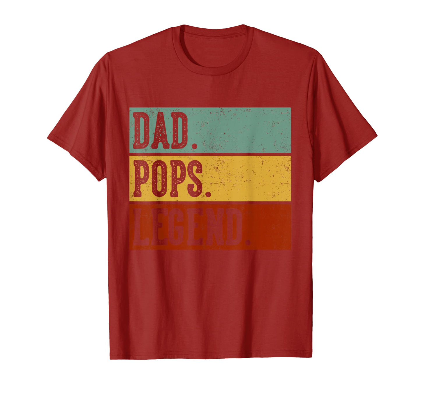 Mens Dad Pops Legend - Vintage Distressed Bold Pops Graphic T-Shirt