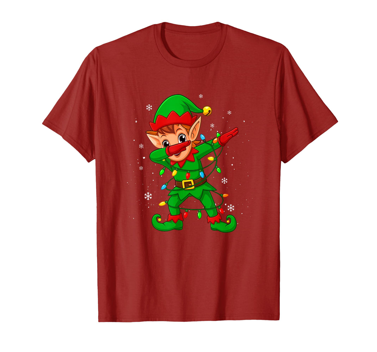 Dabbing Elf Shirt Costume Christmas Squad Men Boy Kids Xmas T-Shirt
