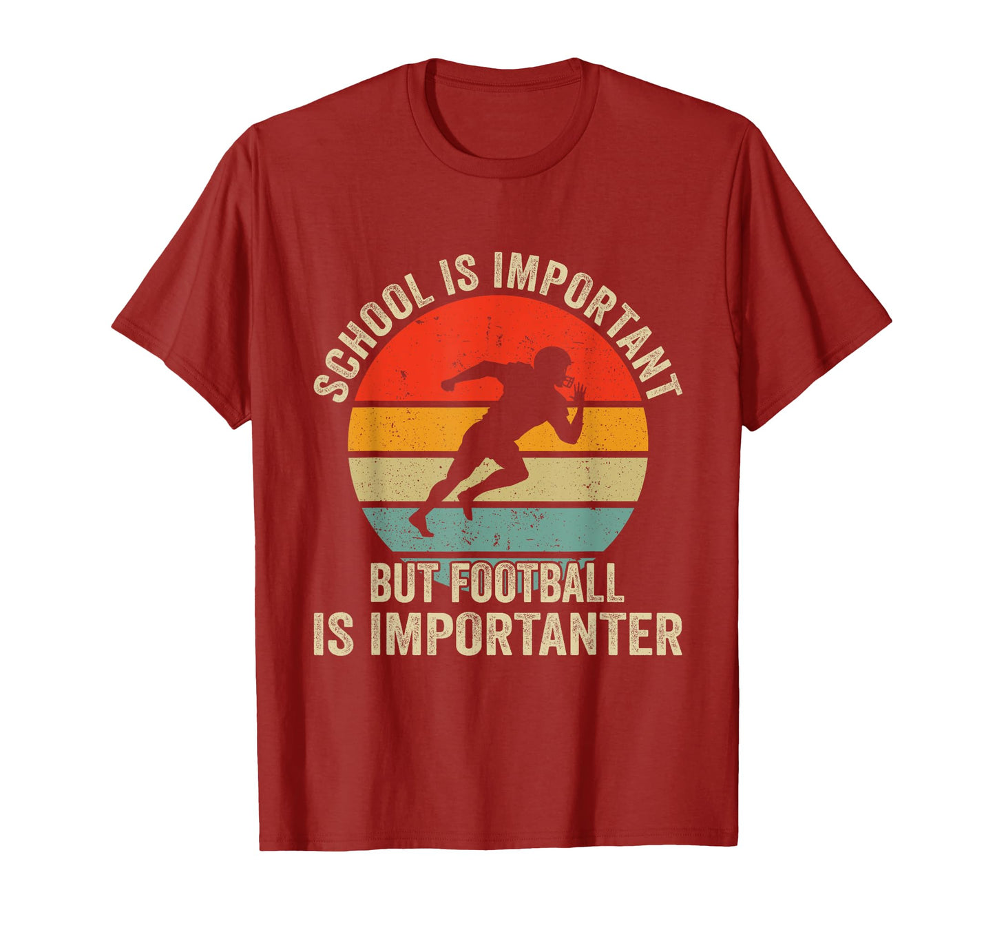 School Is Important Football Is Importanter Football Lineman T-Shirt