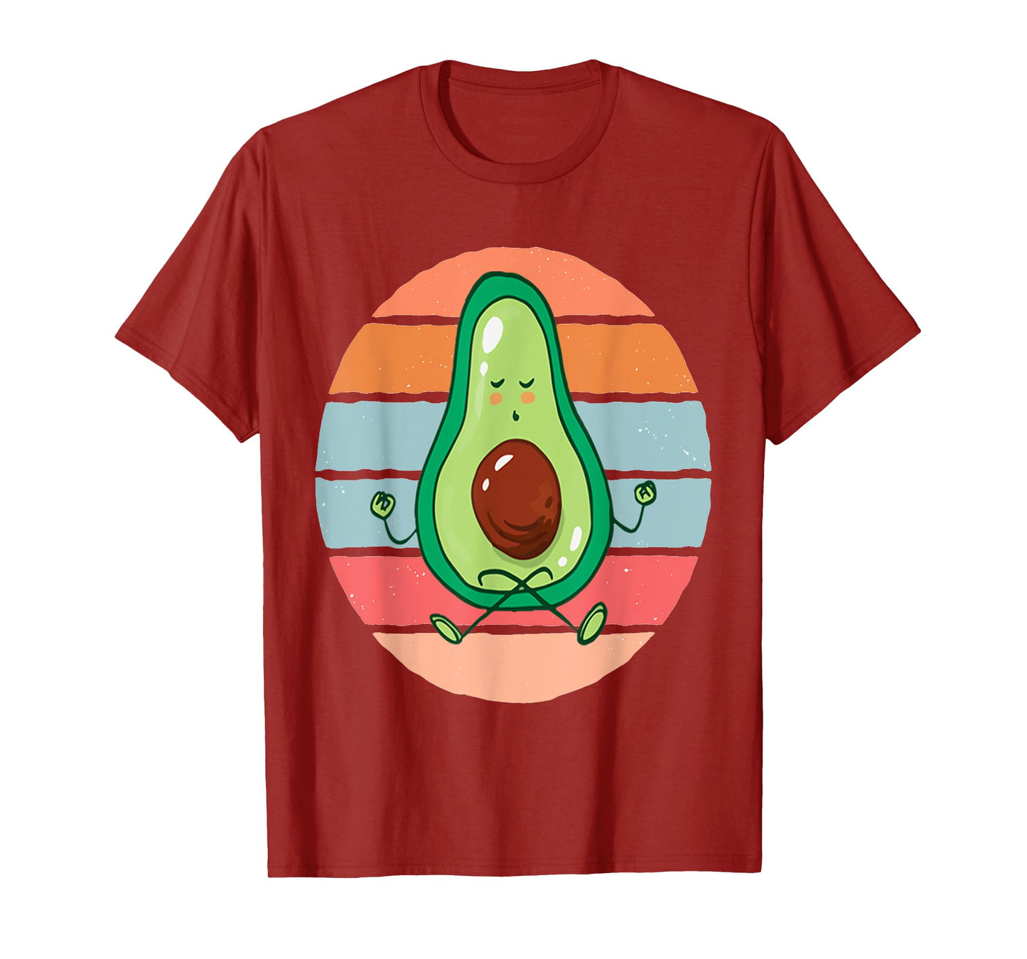 Funny Avocado Yoga Fitness Funny Exercising Gym Meditation T-Shirt