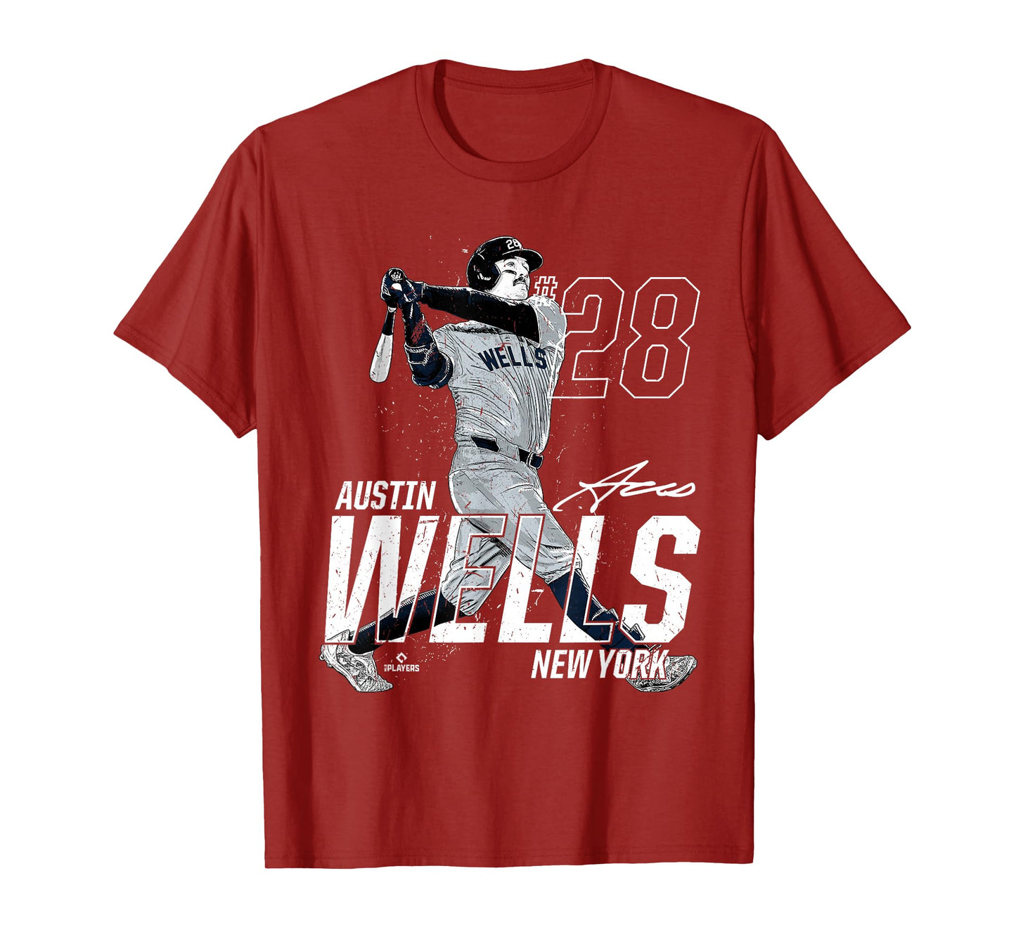 Dynamic Pose Austin Wells New York Baseball MLBPA T-Shirt