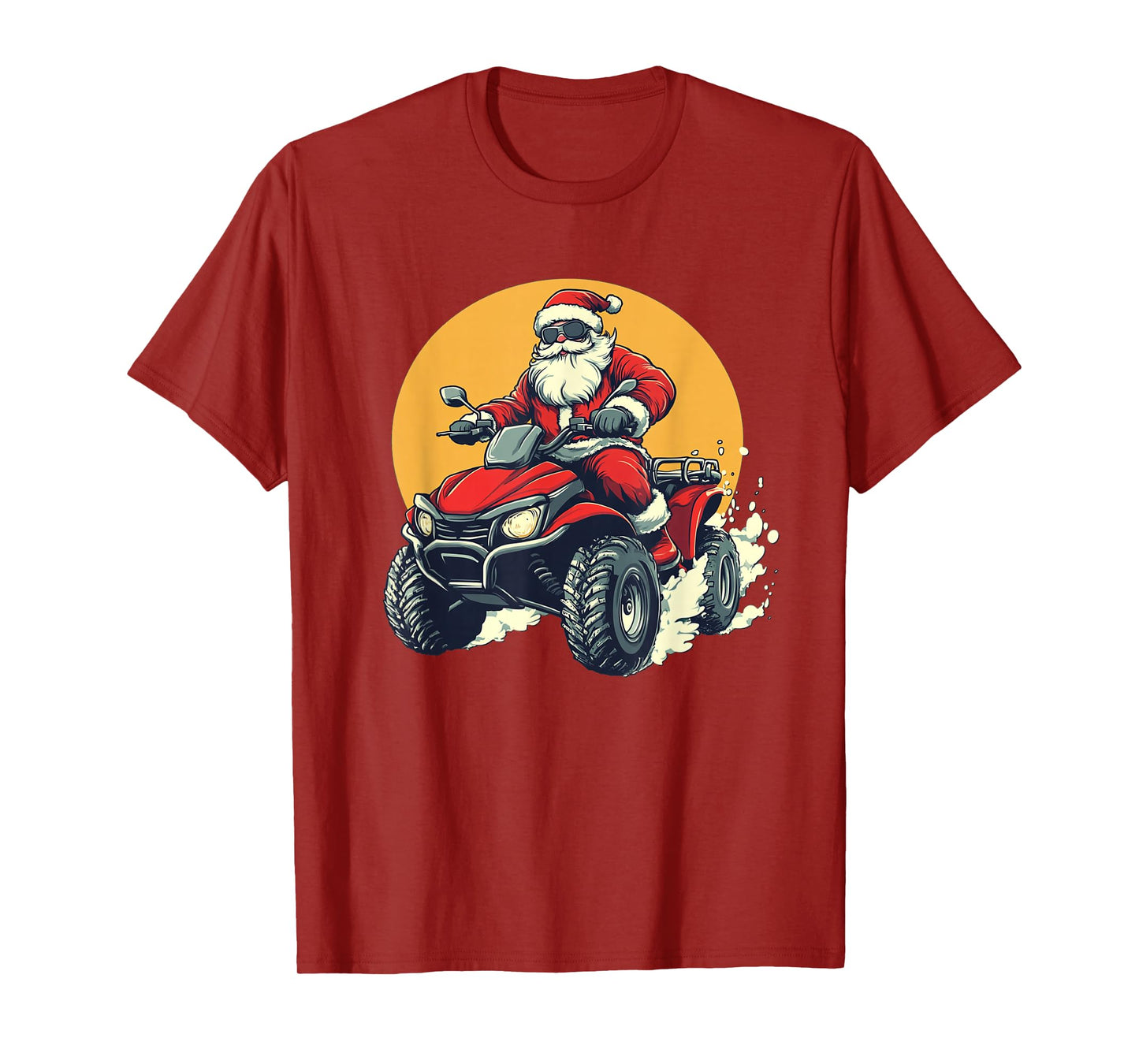 Cool Quad Stunts with This Awesome Santa Claus Outfit T-Shirt