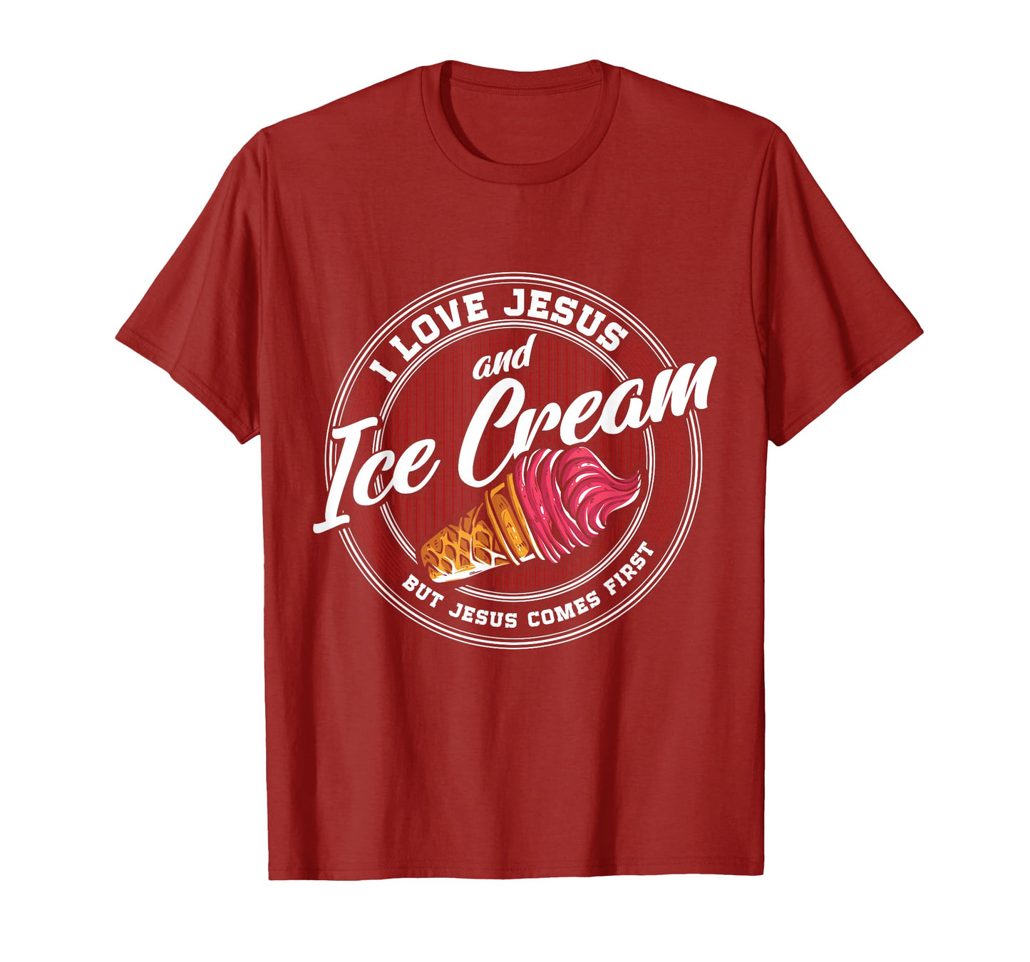 Ice cream Lover Love Ice cream Christian Religion Catholic T-Shirt
