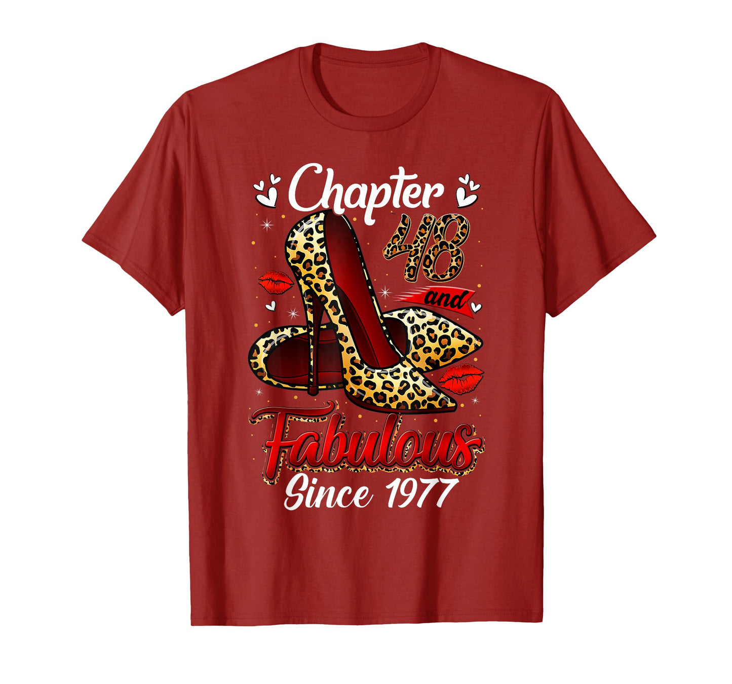 Chapter 48 Fabulous Since 1977 48th Leopard Birthday Queen T-Shirt