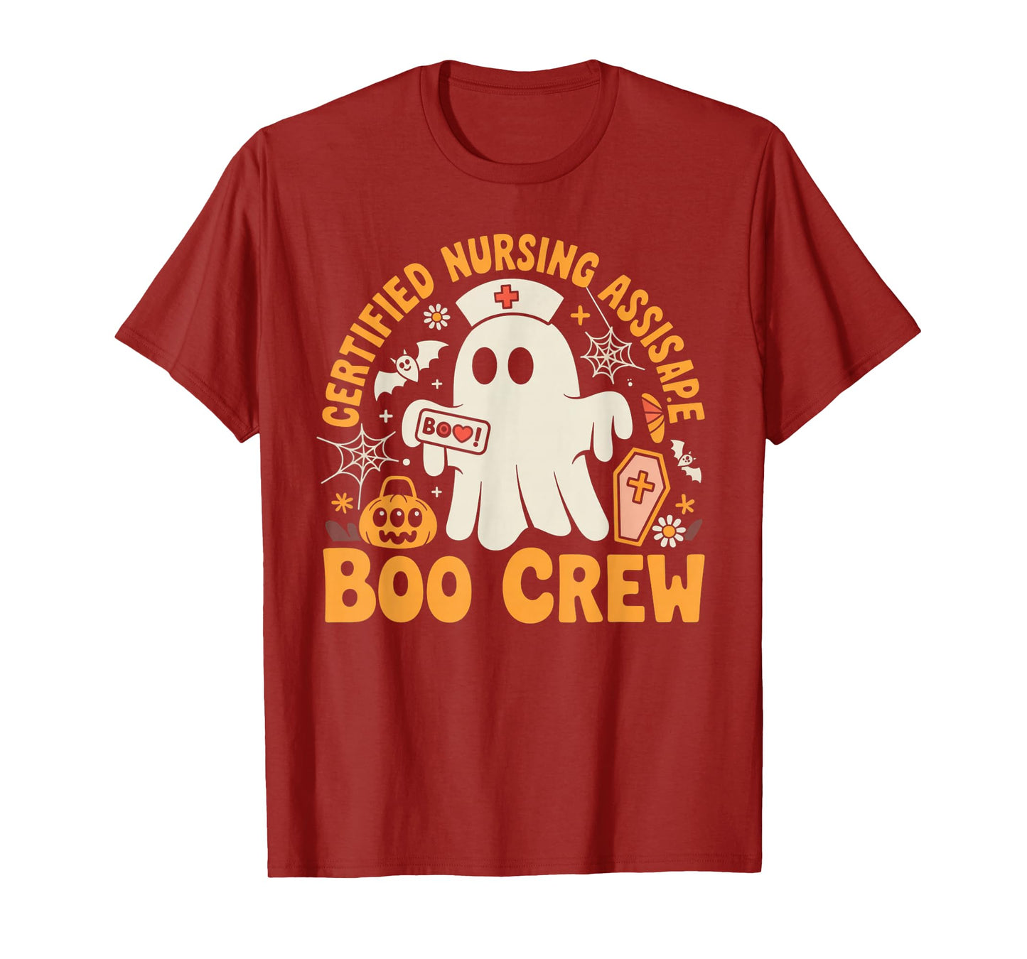 Certified Nursing Assistant Boo Crew Ghost T-Shirt