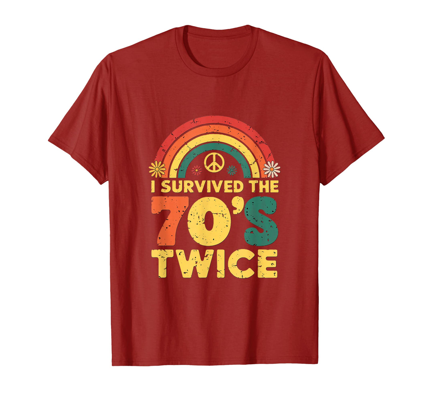 I Survived the 70s Twice Funny 90th Birthday Retro T-Shirt