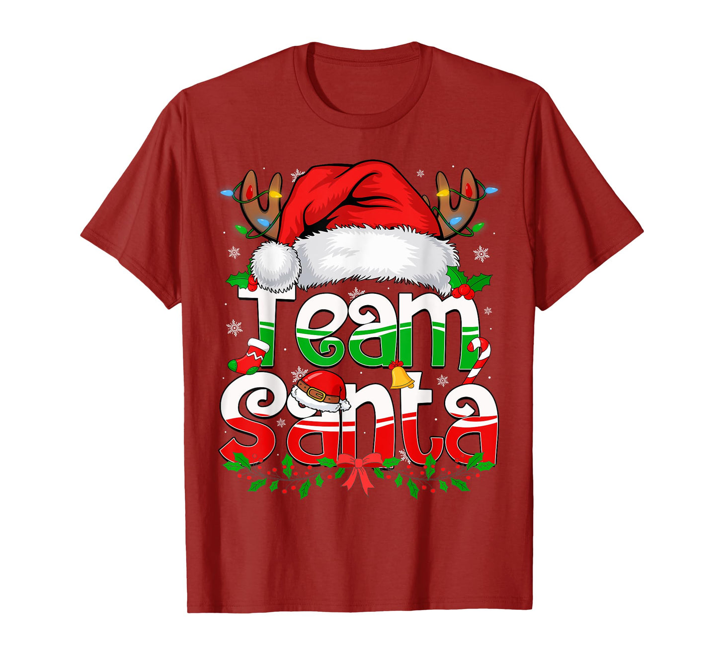 Funny Team Santa Claus Christmas Family Matching Pajama T-Shirt