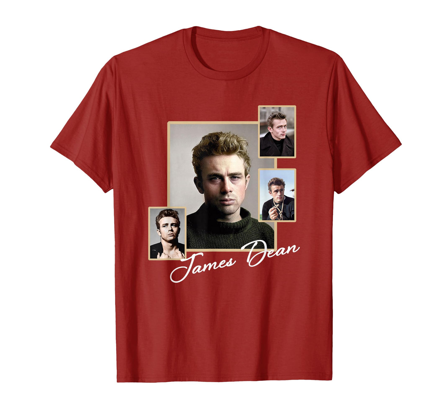 Great Moment Store Unisex Adult James Dean 009 T-Shirt Black Small Modern Classic Fit Crew Neck Short Sleeve T-Shirt