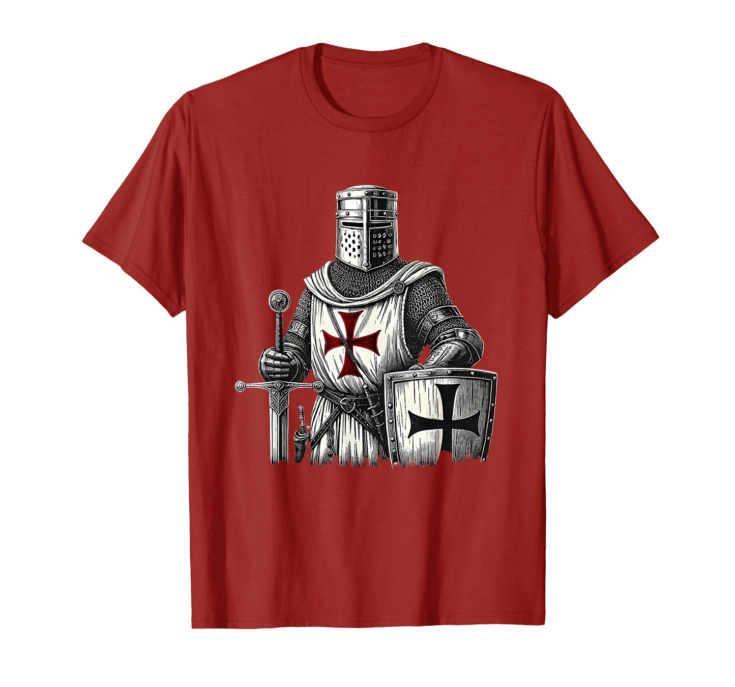 Templar Knight Warrior Design T-Shirt