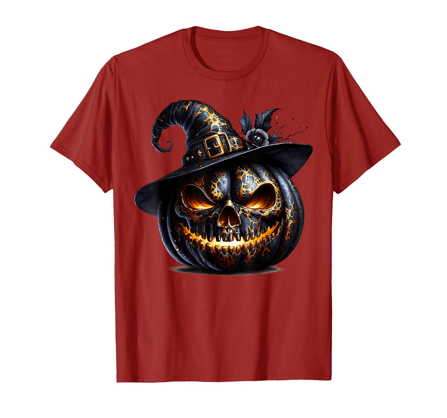 Black Pumpkin Face Graphic for Witches and Halloween Witch T-Shirt