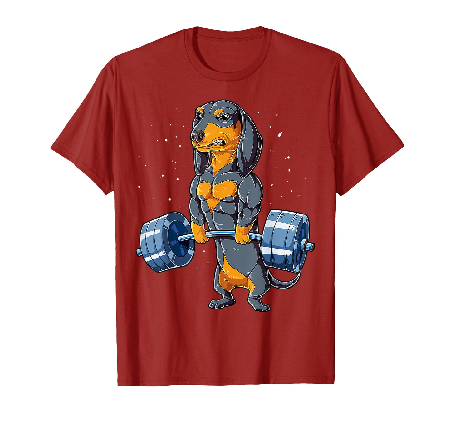 Dachshund Weightlifting Funny Deadlift Men Fitness Gym T-Shirt