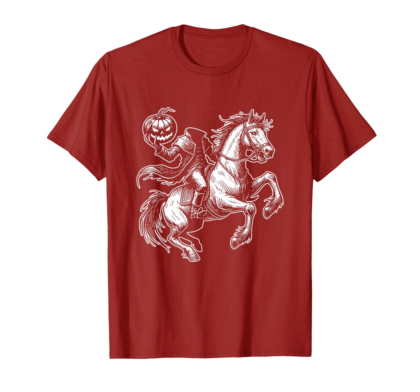 Headless Horseman Halloween Pumpkin Spooky Jack O Lantern T-Shirt