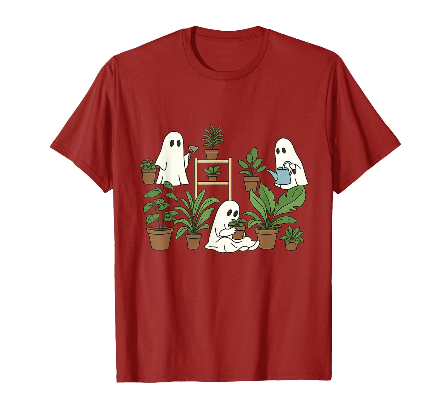 Cute Ghost Plant Lover Funny Halloween Garden T-Shirt