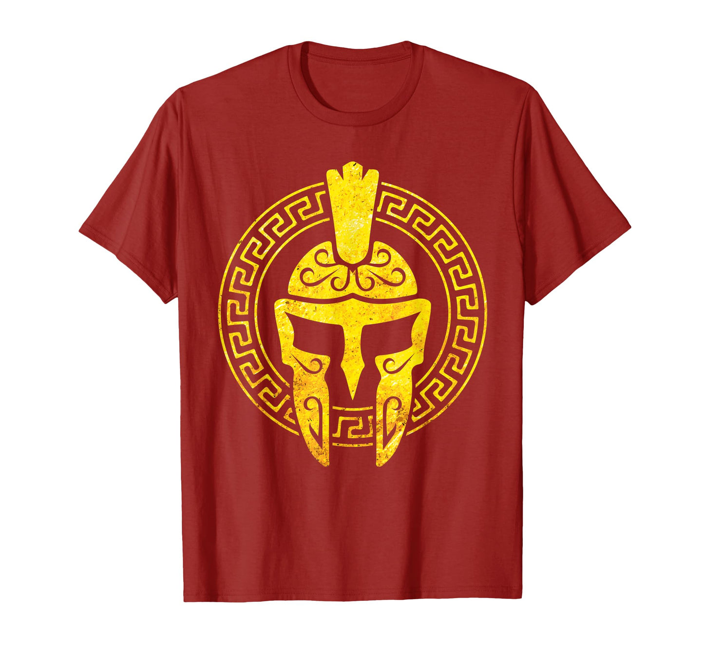 Spartan Helmet Workout Sparta Gold Fitness Gym Greek Gift T-Shirt