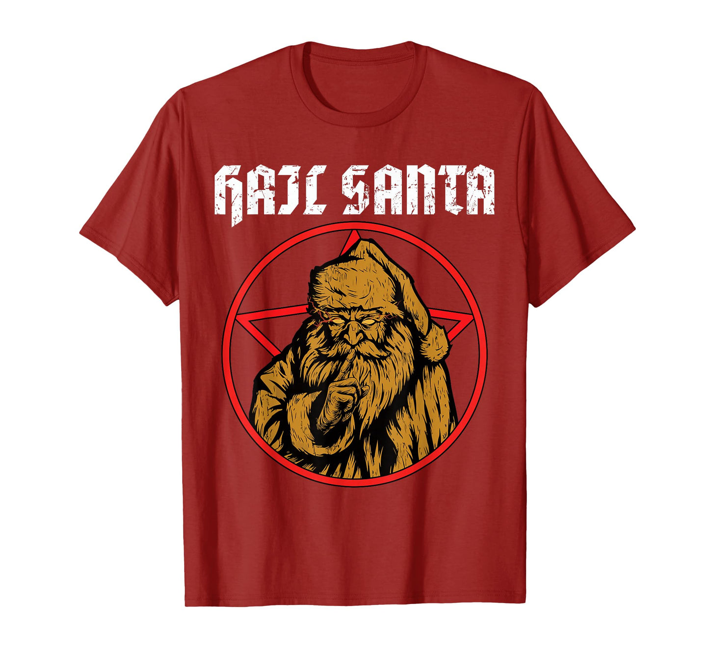 Hail Santa Pagan Happy Solstice Gothic Christmas Death Metal T-Shirt