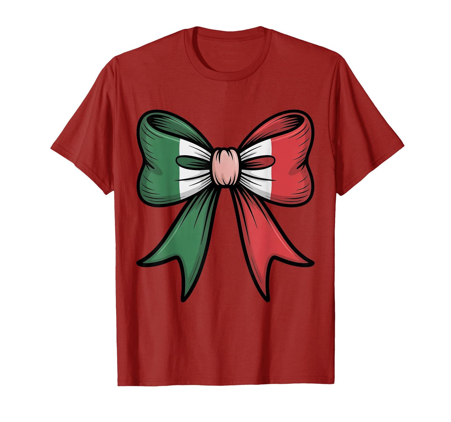 Vintage Italy Flag Coquette Bow Italian Flag Italia T-Shirt