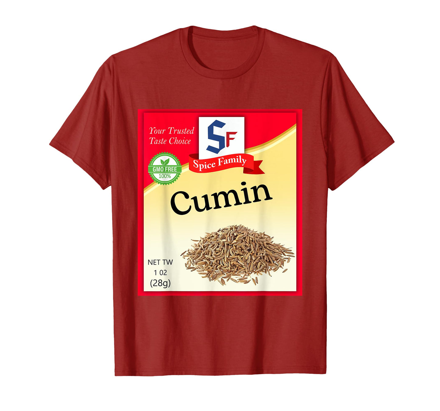 Cumin Condiment Costume Holiday Spice Costumes T-Shirt