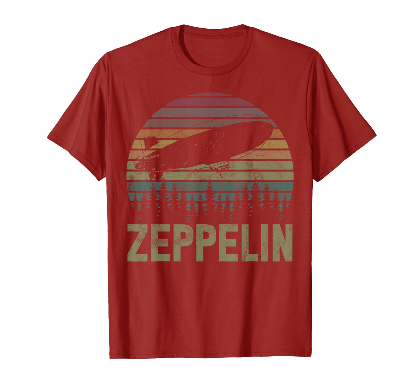 Retro Zeppelin 70s 80s Dirigible Airship Zepelin Zepplin T-Shirt