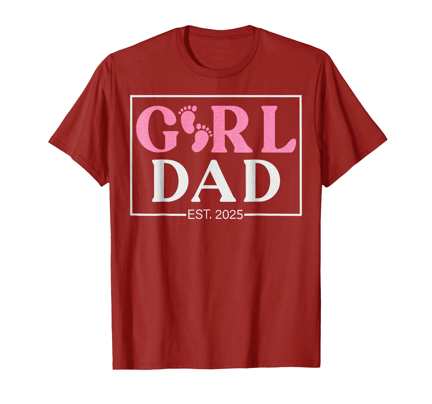 Dad Est. 2025 Logo New Dad Of Girl To Be 2025 Daddy Mens T-Shirt