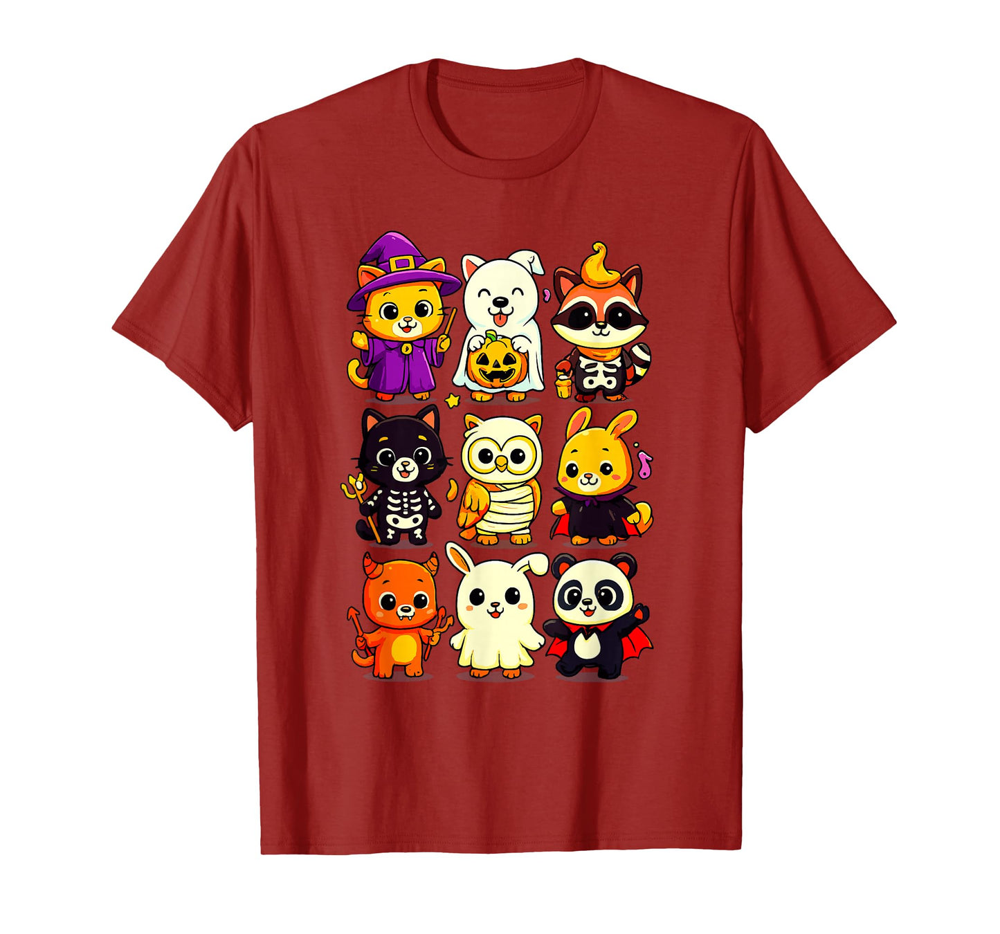 Kawaii Halloween Animals Cute Ghost Witch Vampire Costume T-Shirt